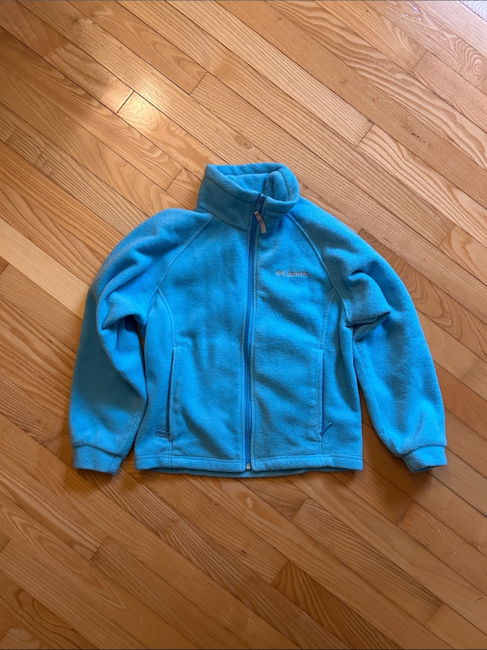 Columbia Bright Turquoise Full-Zip Fleece Jacket